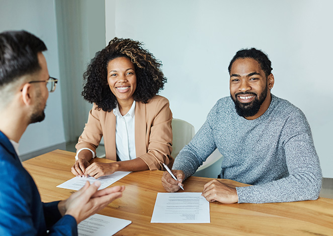 Representative assisting DMV customer